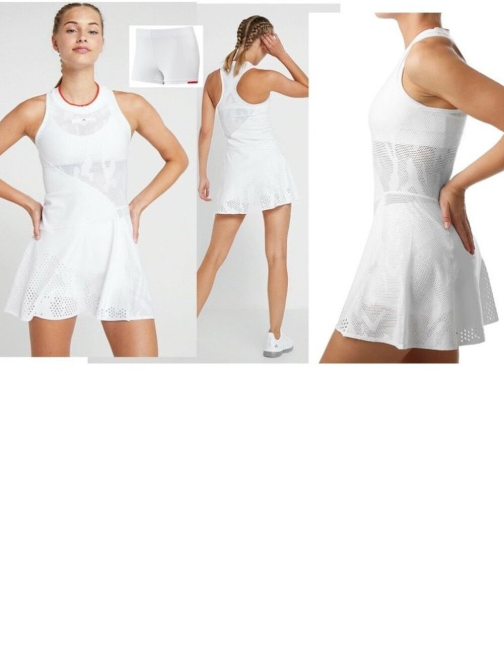 Nwt Adidas Stella McCartney White Tennis Dress + Shorts L Large